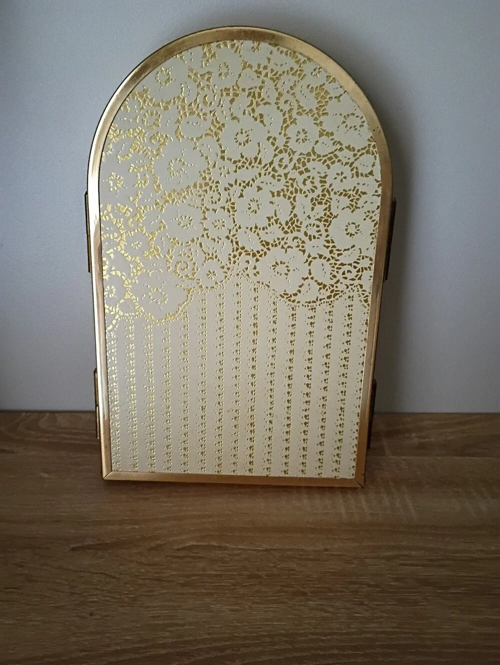 Vtg Avon Sonnet 3 Panel Trifold Mirror Reversible